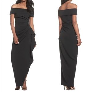 Vince Camuto Black Off the Shoulder Gown Size 18